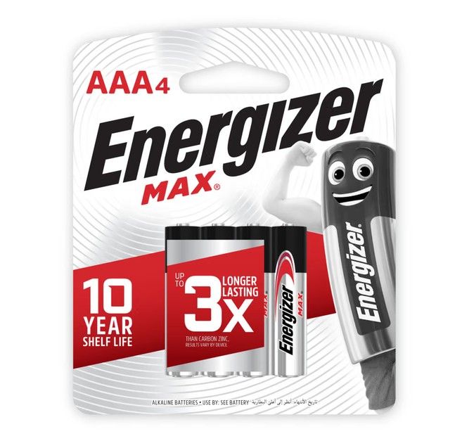 ENERGIZER MAX BATTERY AAA 1.5V 4S