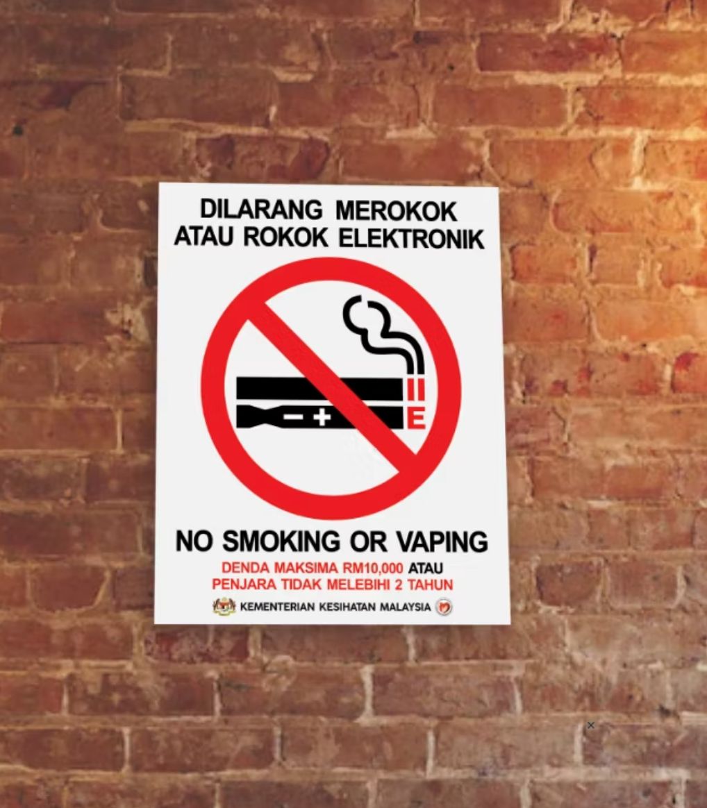 OEM No Smoking Sign /Dilarang Merokok KKM Standard (Acrylic - Long Life)