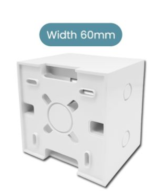 PVC BASE BOX FOR WALL FACEPLATE SWITCH SOCKET COVER SURFACE MOUNTED JUNCTION BOX (60MM)