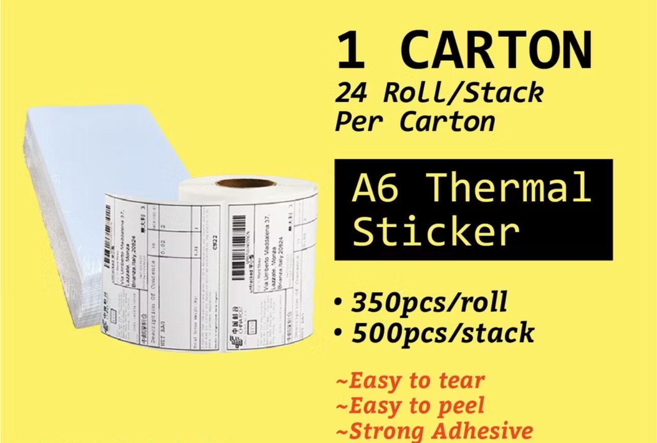Thermal Sticker A6 Paper Roll Airway Bill Sticker Thermal Label AWB 1carton 350pca