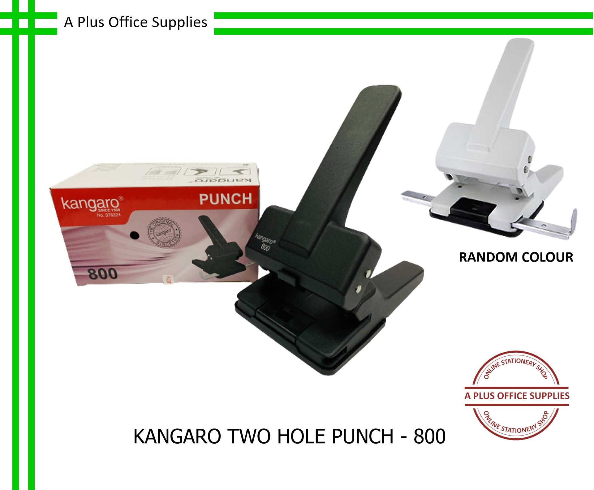 KANGARO Two Hole Punch 800 Plus / Penebuk Lubang Dua