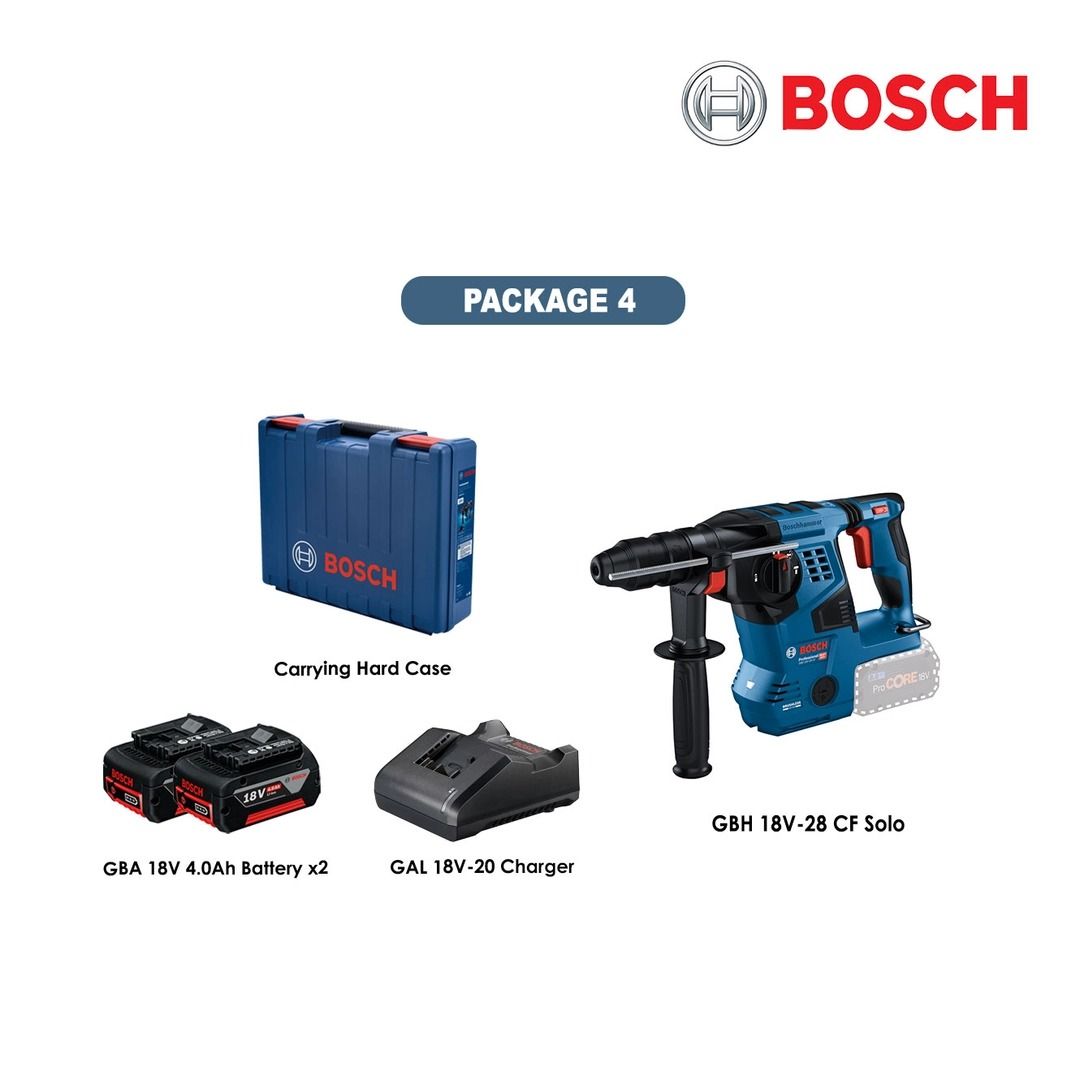 BOSCH GBH 18V-28 CF Professional Cordless Rotary Hammer With SDS Plus Heavy Duty Brushless Motor GBH18V28CF GBH 18V 28CF