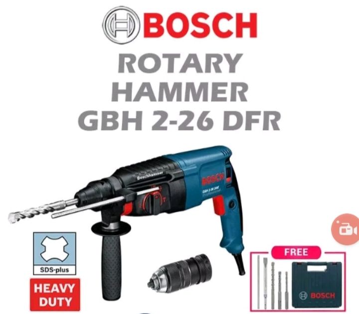 Bosch Rotary Hammer GBH 2-26 DFR220 Professional with SDS Plus Bosch Hammer Drill