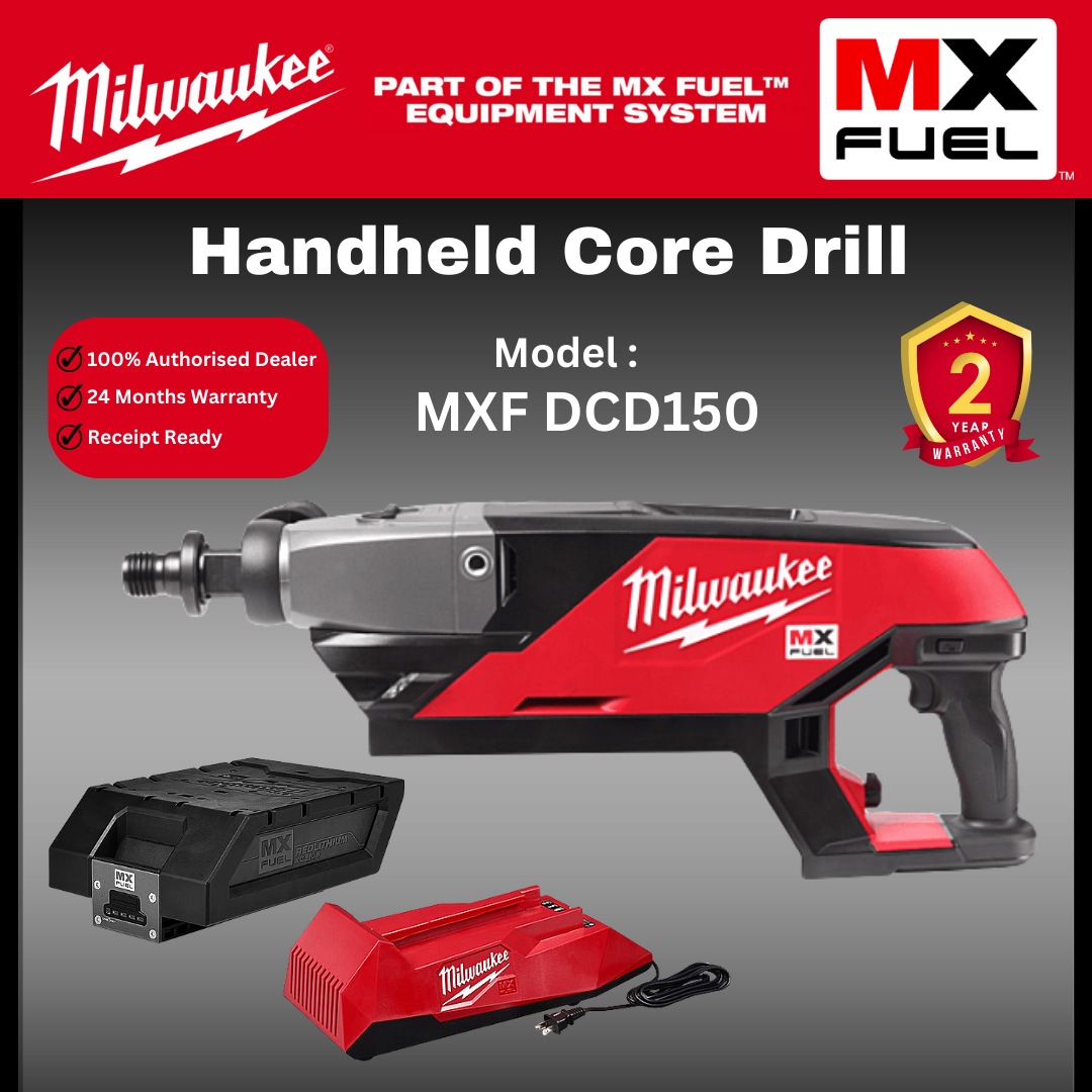 MILWAUKEE MX FUEL™ Handheld Core Drill / MXF DCD150-0C0 / 150MM DIAMOND CORE DRILL / DRILLING MACHINE / MILWAUKEE DRILL
