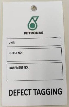 NA EQUIPMENT DEFECT TAG