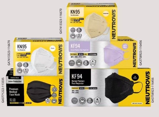 Neutrovis Premium 4ply/ KF94/ KN95 Soft Earloop Medical Face Mask 22981 KF94 AD 2022 Y-HK-71319-KK
