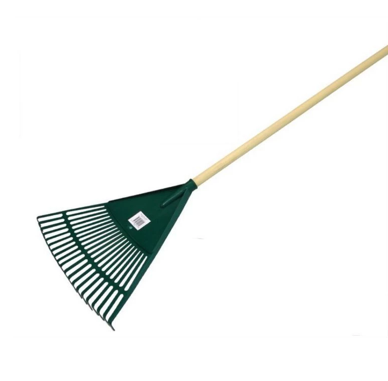 OEM PVC Garden Rake With Wood Handle