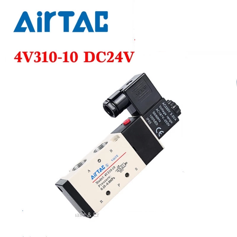 AirTAC 4V310-10 3/8” DC24V Pneumatic 5/2 Way Single Solenoid Valve