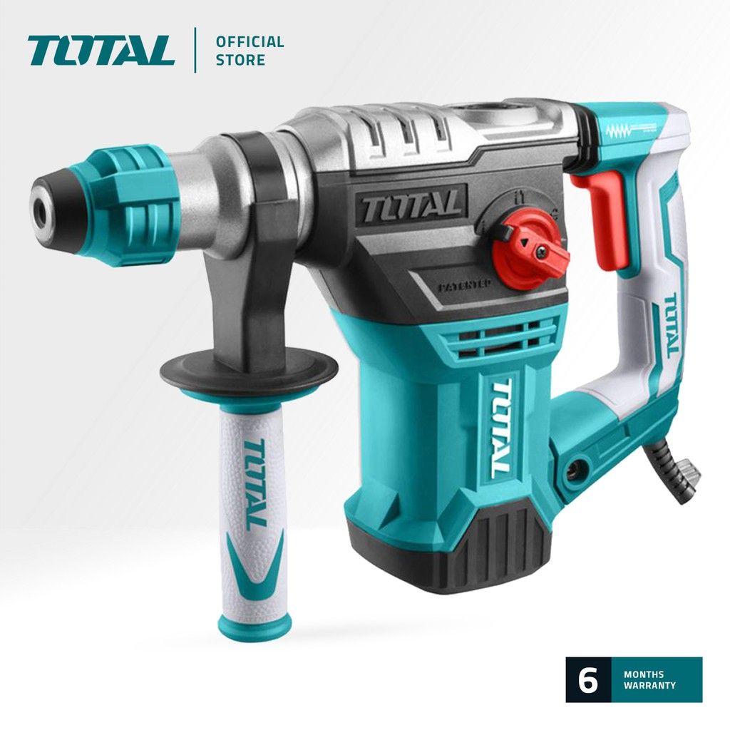 TOTAL TH1153236 ROTARY HAMMER (MACHINES COMES WITH 4 FUNCTIONS: DRILLING HAMMER DRILL CHISELING AND CHISEL ALIGNMENT. SDS+ STANDS FOR SLOTTED DRIVE SYSTEM PLUS.)