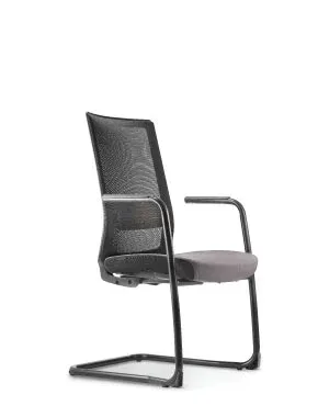 NEXUS SURFACE CONFERENCE / VISITOR CHAIR WITH ARM - SF8413N-89EA(BLACK ARMREST)