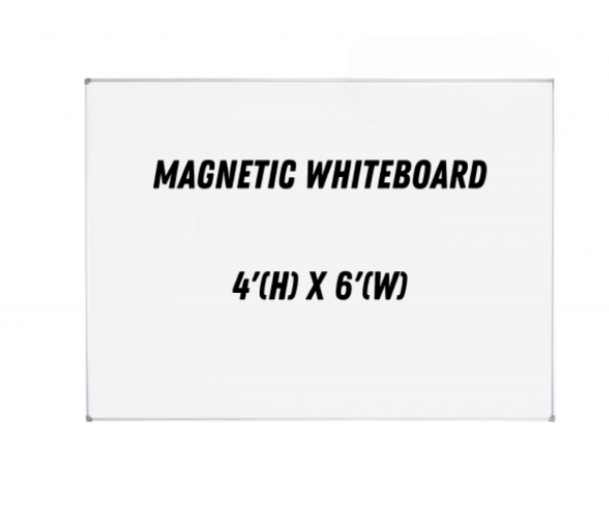 MAGNETIC WHITE BOARD C/W ALUMINIUM FRAME (SM-46)