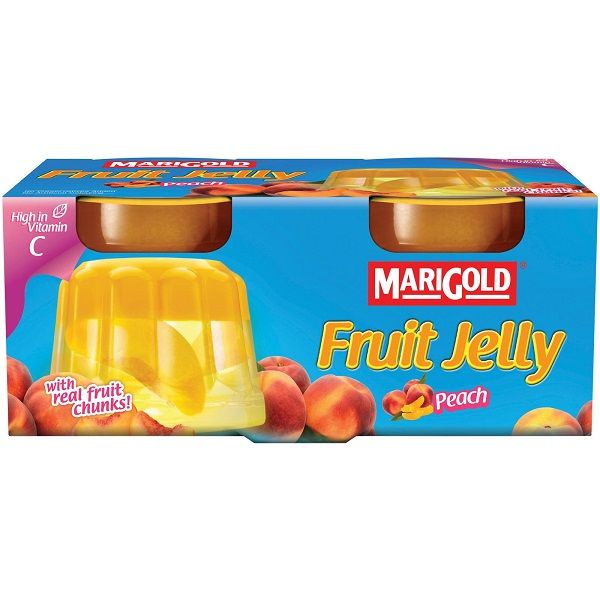 Marigold Fruit Jelly Peach 2 x 123g / Twin Pack
