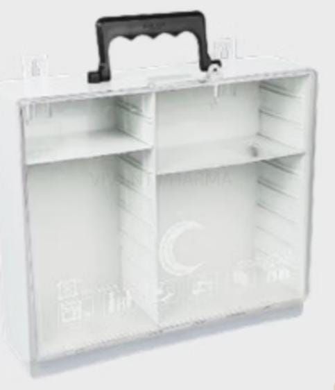 Transparent intermediate first aid box (Empty)