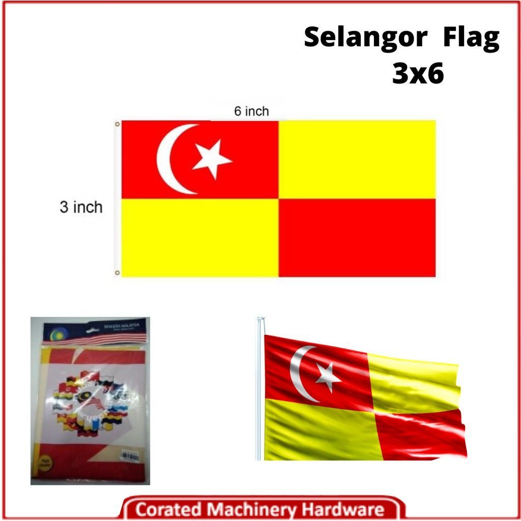 QS QP Selangor Flag 3' x 6'