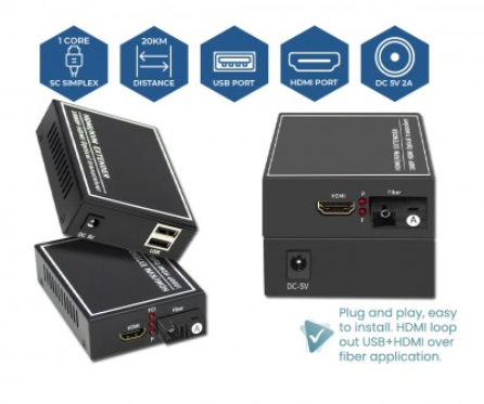 HDMI/KVM EXTENDER FIBER MEDIA CONVERTER