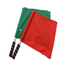 SAFETY TRAFFIC FLAG RED+GREEN SET