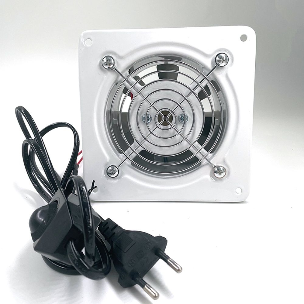 4 Inch Metal Duct Exhaust Fan Mini Bathroom Toilet Air Ventilation Wall Fan (with power cable)