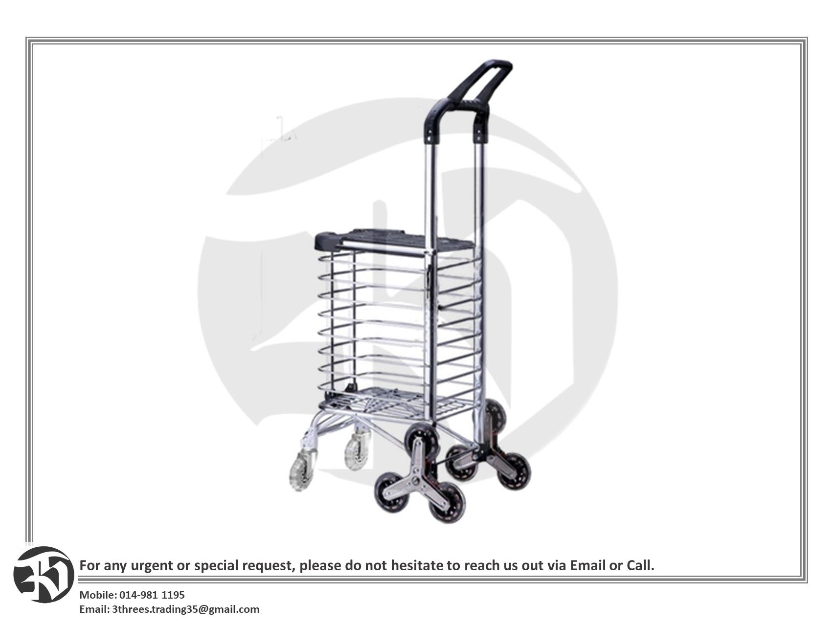 Foldable 8 Wheel Stair Climber with Lid Cover Aluminium Folding Grocery Shopping Trolley Cart Sit Trolley 101