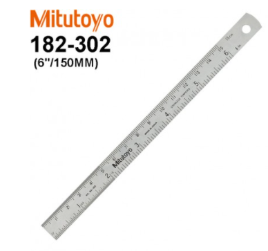 MITUTOYO 182-302 STEEL RULE SEMI FELEXIBLE RULES 6鈥�150MM REFERENCE GAGES RULER