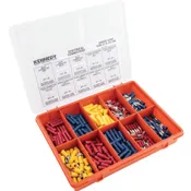 TERMINALS/SPADES/BULLETSRED/BLUE/YLW KIT 300-PCE