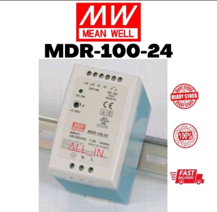 Mean Well MDR-100-24 MeanWell Power Supply, 85 VAC