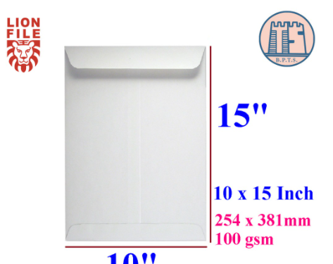 10" x 15" Super White Envelope / Sampul Surat Putih 10 x 15 Inch / 254 x 381mm 10pcs/pkt