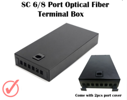 SC 8-PORT OPTICAL FIBER TERMINAL EMPTY BOX – TBR304