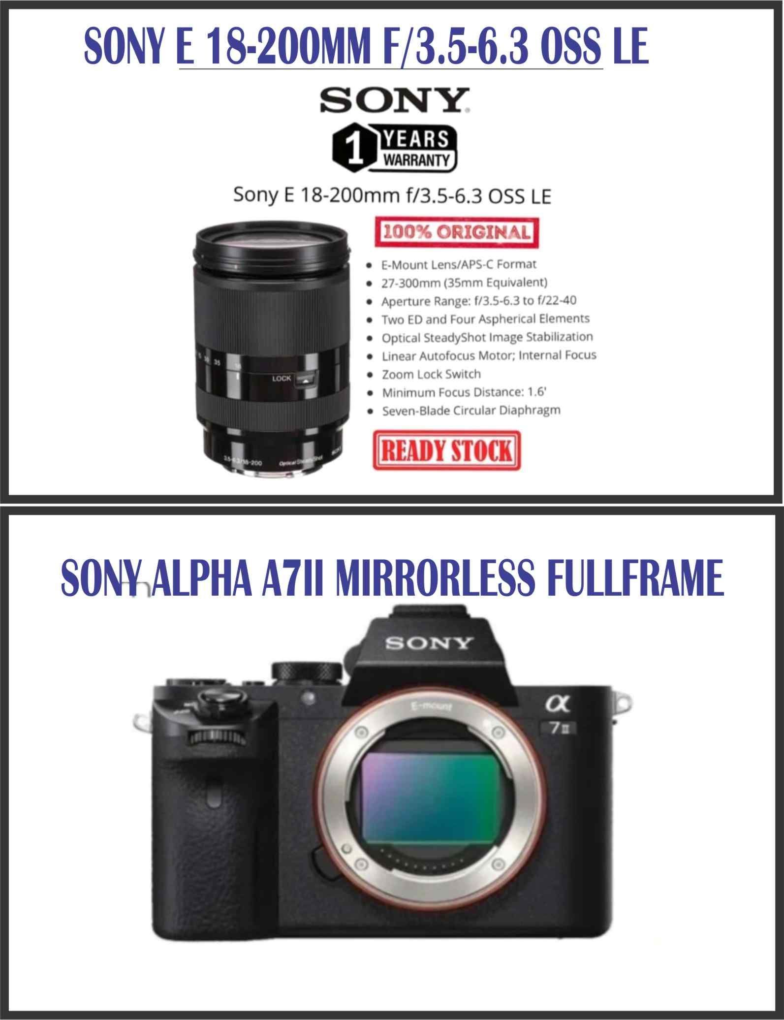 Sony Alpha a7 II a7II A7M2 Mirrorless Digital Camera Body Only Ocha Sony Alpha A7 II Mirrorless Digital Camera Body Only + Part Accesories Optional
