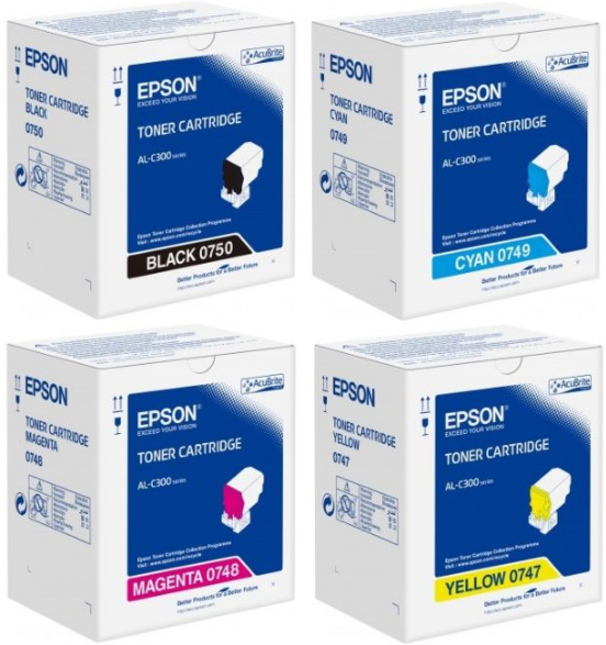 EPSON AL-C300DN YELLOW/MAGENTA/CYAN/BLACK TONER CARTRIDGE