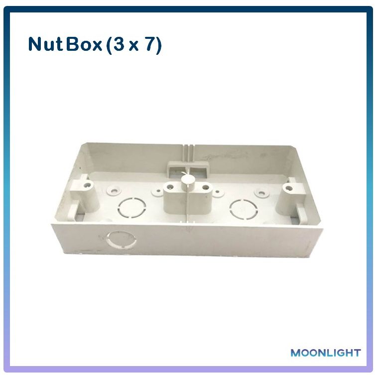 OEM DOUBLE BASE NUT BOX (WHITE)-BOX-021