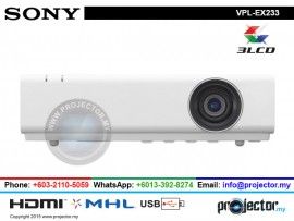 SONY VPL-EX233 XGA 2800 LUMENS PROJECTOR