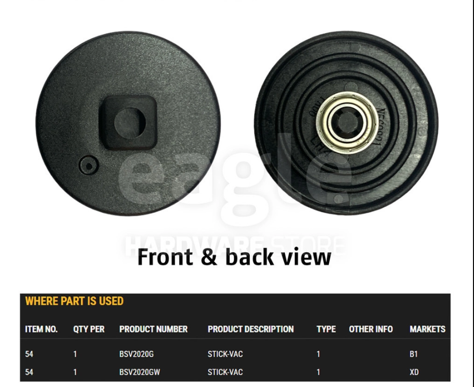 BLACK & DECKER N925398 BEARING ( BSV2020G, BSV2020GW ITEM 54 )