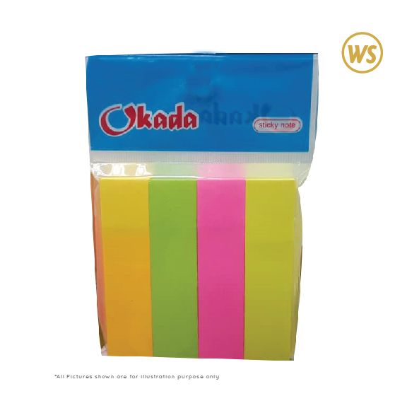 OKADA 3 X 3 FLORECENT 4 IN 1 POST IT NOTE