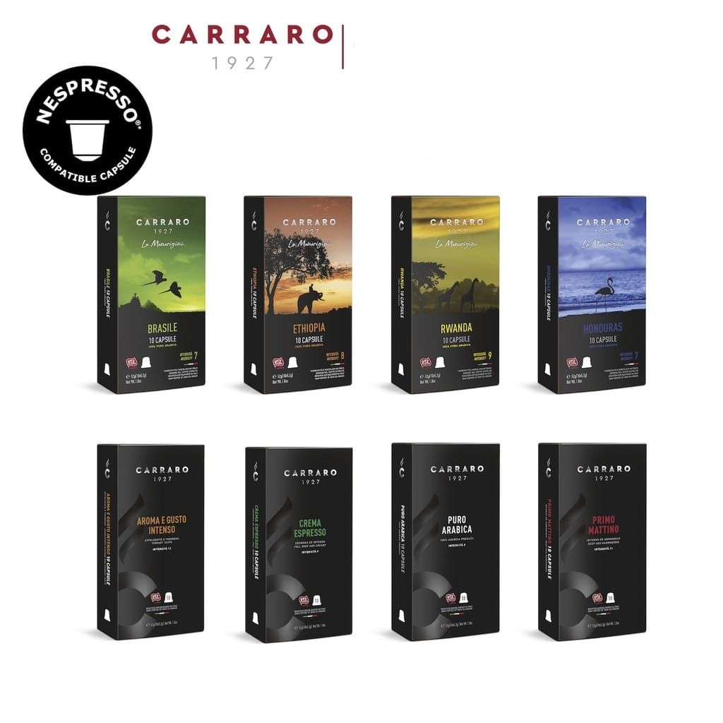 *CARRARO COFFEE CAPSULE NESPRESSO COMPATIBLE (PACK OF 3 BOXES x 10 CAPSULES)