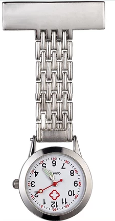 Stylish Metal Clip-on Pocket Quartz Analog Brooch Medical Nurse Fob
