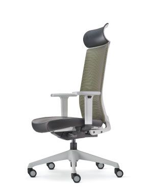 NEXUS SURFACE PRESIDENTIAL HIGH BACK CHAIR - SF8410L-24D91(BLACK ARM REST)