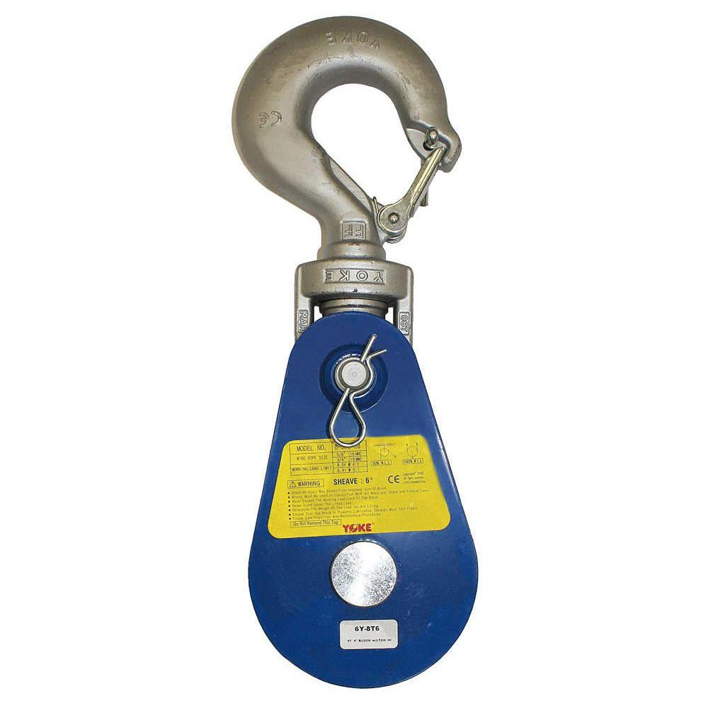 *YOKE 8-502-04 Snatch Block Swivel Hook 4 Ton Capacity