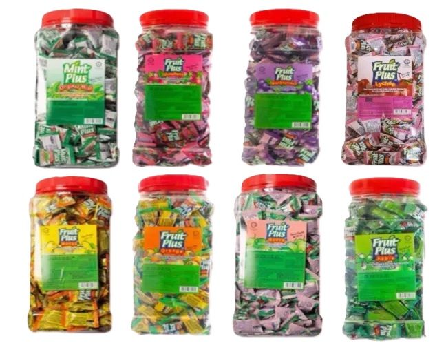 Fruit Plus Chewy Candy Jar (350 pcs+-)