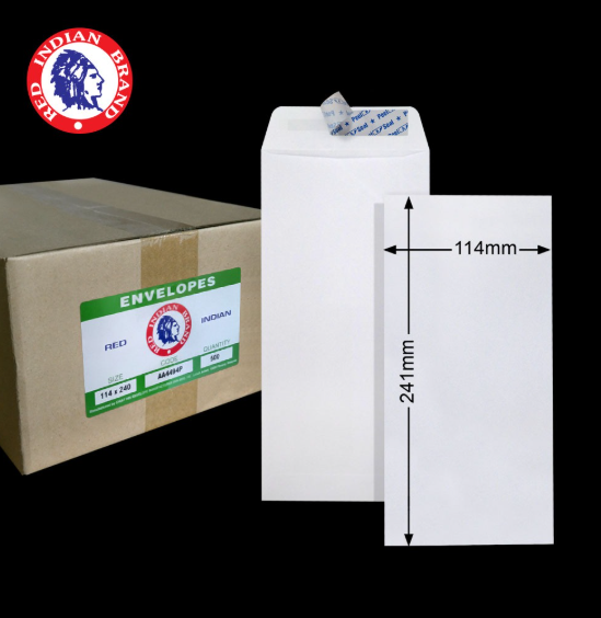 STATE EXPRESS 4.5"X9.5" STATE EXPRESS 100GM WHITE P&S POCKET ENVELOPE (500'S X 2 BOXES)