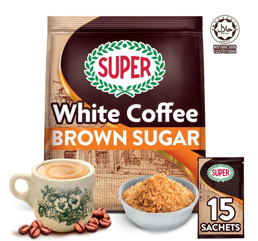 Super 3 in 1 Charcoal Roasted White Coffee (15 x 36g) - Brown Sugar