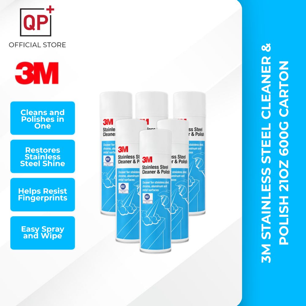 [CARTON 12CAN] 3M STAINLESS STEEL CLEANER & POLISH 21OZ 600G l PENCUCI l 清洁剂-
