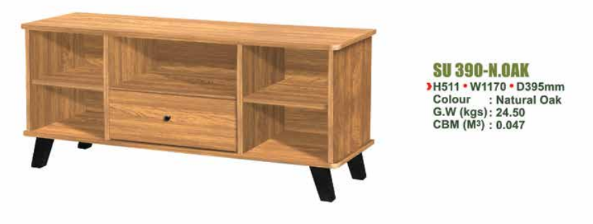 SU TV CABINET SU 390 - N.OAK/WN