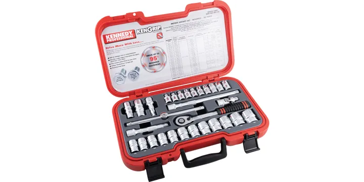METRIC 30PC KEN-GRIP SOCKET SET1/2" SQ DR
