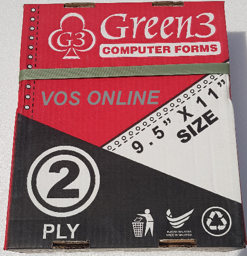 Computer Form 9.5" x 11" x 2ply NCR ( White/ White)