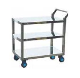 Temo Stainless Steel 3-Shelf Trolley 1000 X 800 X 1200mm