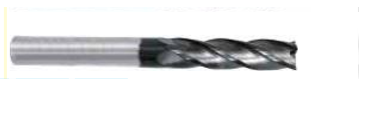 Temo 1.0mm x x 50mm TMCT1040100C Carbide Co12% 4-Flute End Mill - TiALN Coated