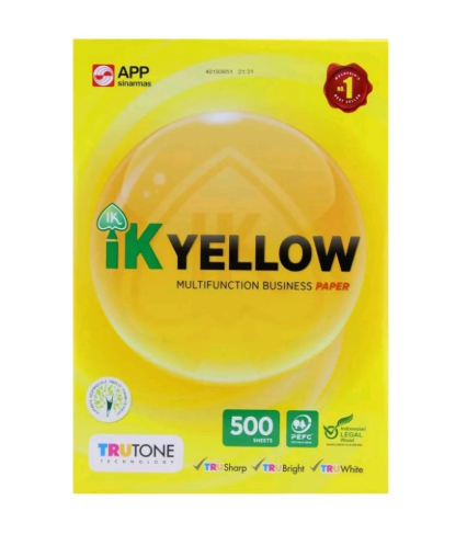 IK Yellow 500s 80gsm A3 paper 1 Carton box (5 Reams) (500 sheets/ream)
