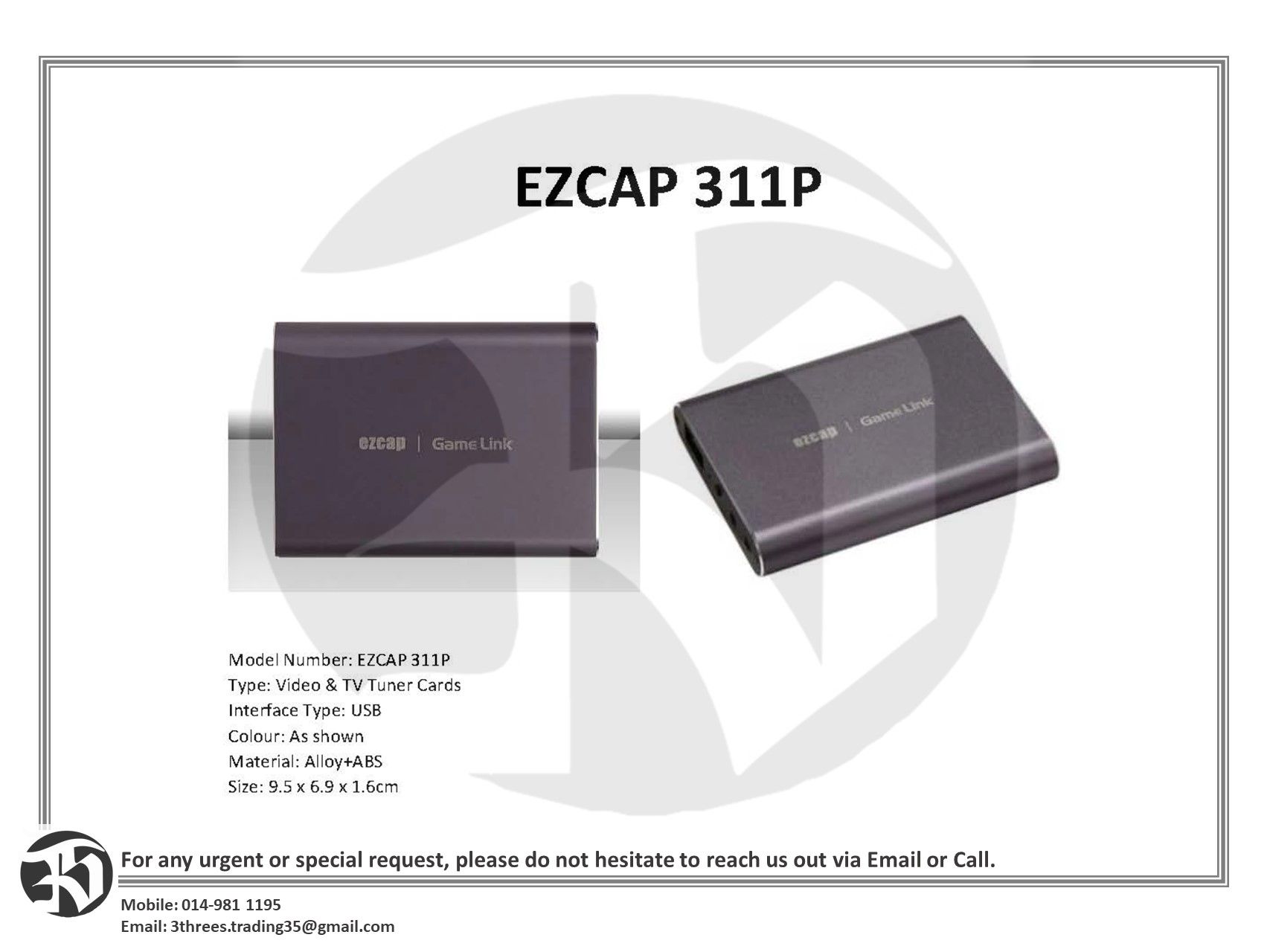 Ezcap 311P 4K USB HD Video Capture Card