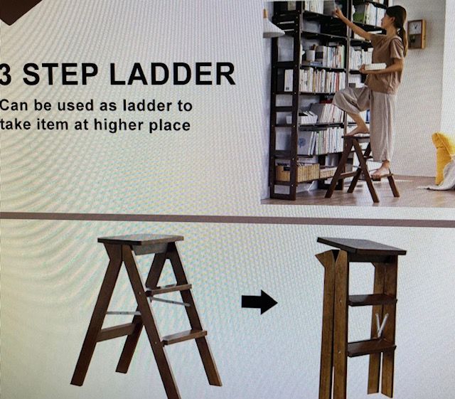 QS Steps Ladder Stool WOOD