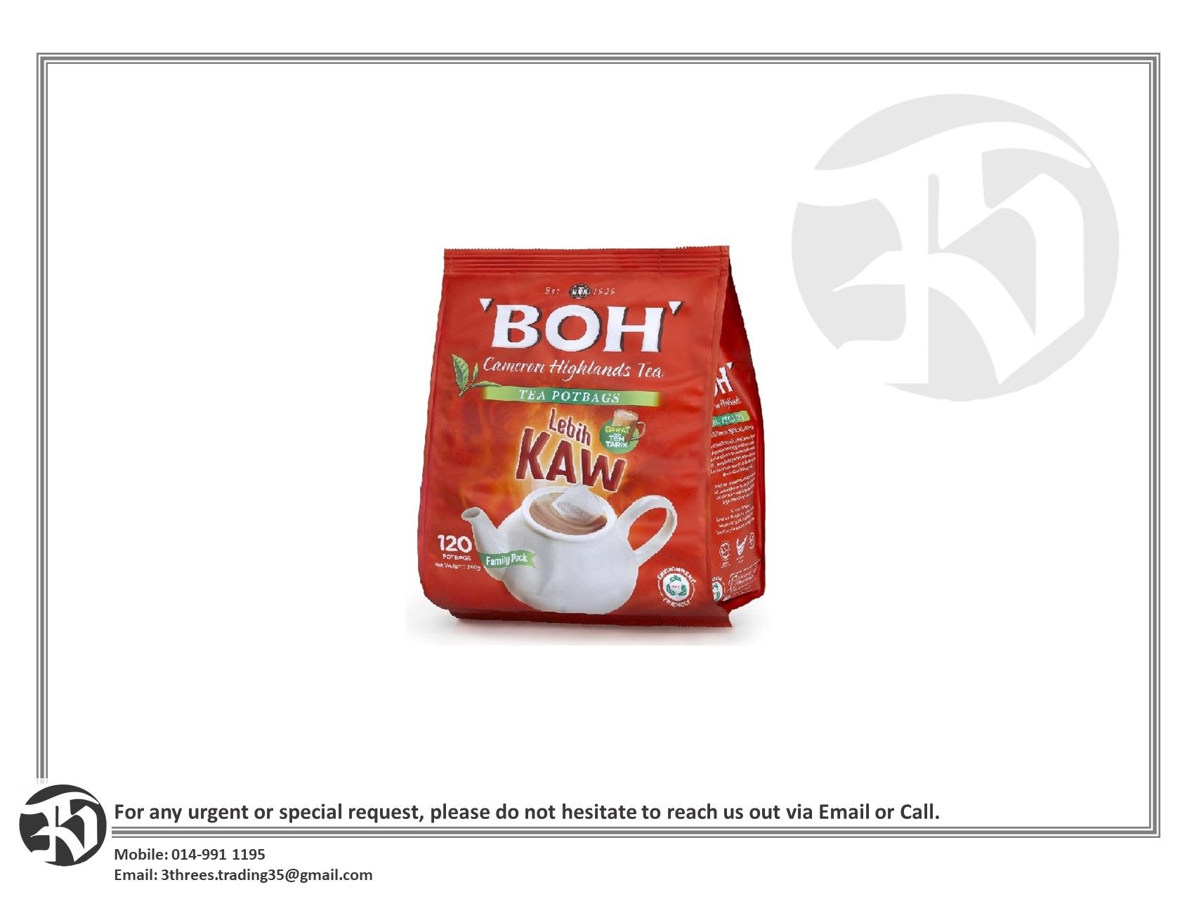 BOH Tea Potbags (120's)